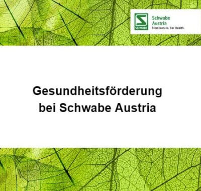 Gesundheitsförderung bei Schwabe Austria - Gesundheitsförderung: Gesundheitsmaßnahmen bei Schwabe Austria